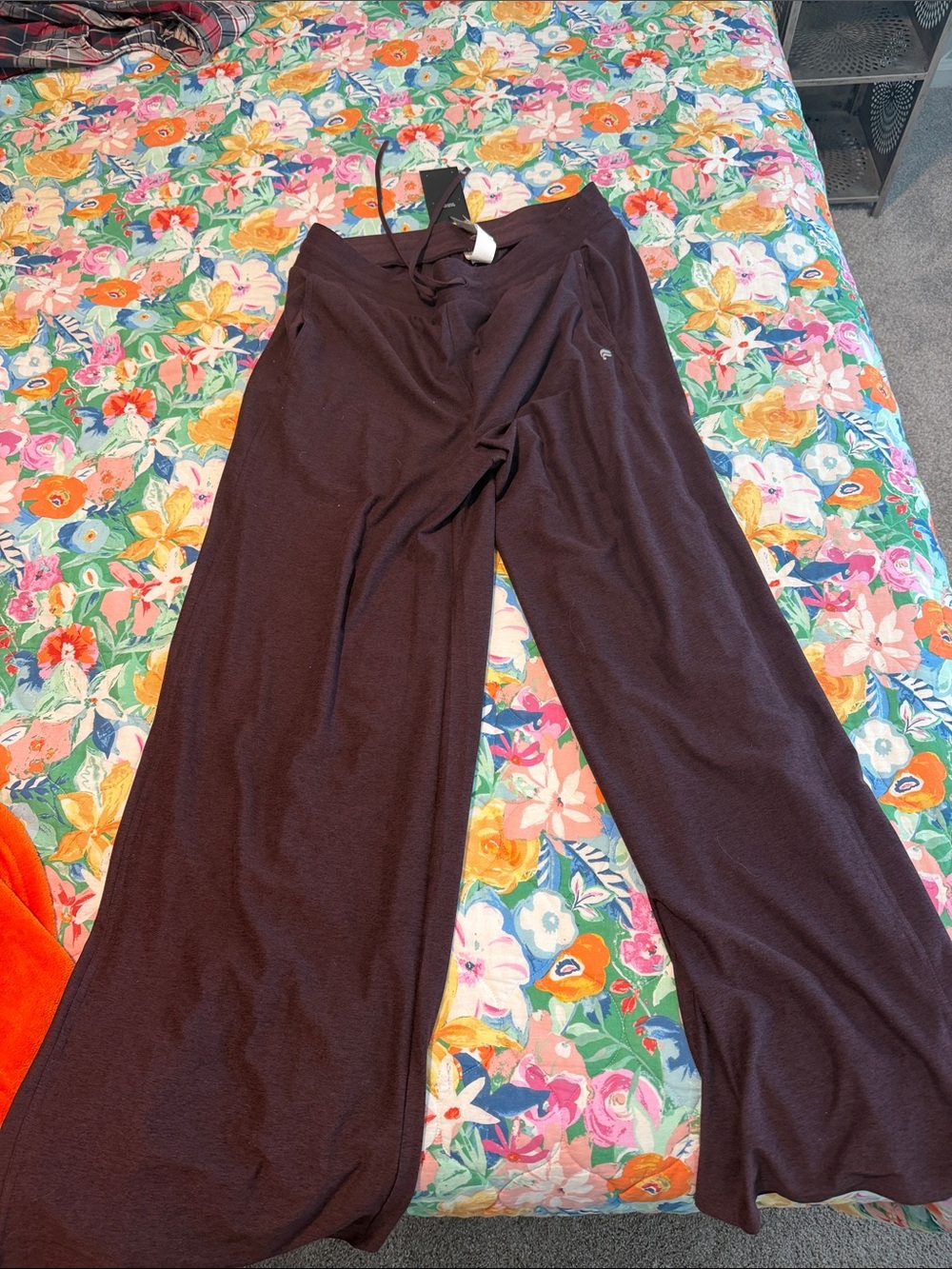 Fabletics Wide-Leg Lounge Pants in Deep Brown